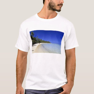 Palm lined beach Cook Islands 8 T-Shirt