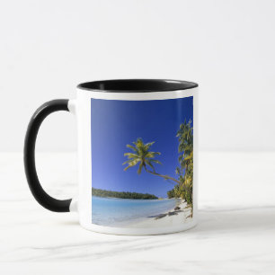 Palm lined beach Cook Islands Mug