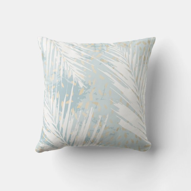 Palm Of The Beach Pattern Cushion (Back)