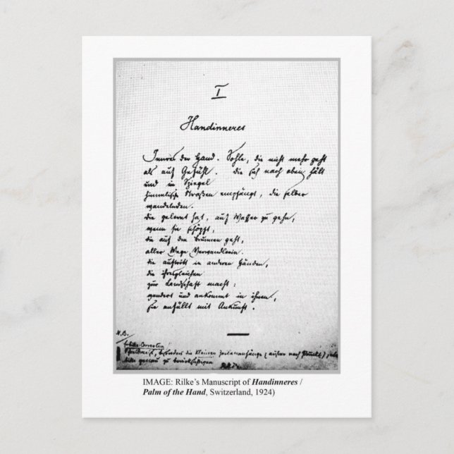 PALM OF THE HAND POSTCARD (Front)