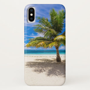 Palm on White Sand Beach iPhone X Case