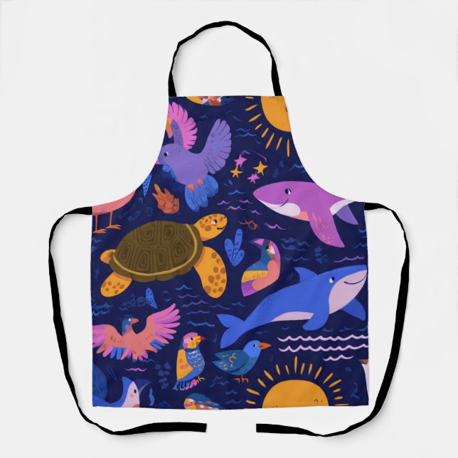 Palm Paradise All-Over Print Apron Gift (Front)