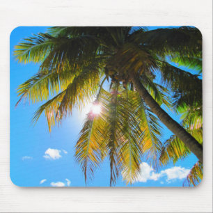 Palm Paradise Blue Sky Sunshine Mouse Pad