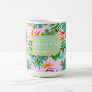 Palm Paradise Pink Coffee Mug