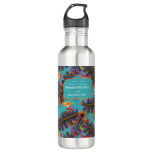 Palm Paradise Teal 710 Ml Water Bottle