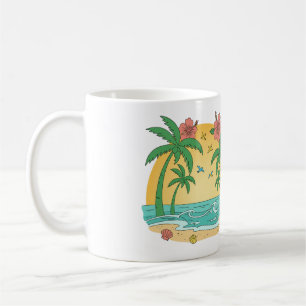 Palm Paradise Tropical Beach Mug