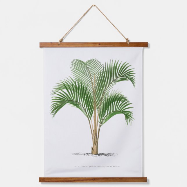 Palm Print -Pieter Joseph de Pannemaeker 1832-1904 Hanging Tapestry (Front)