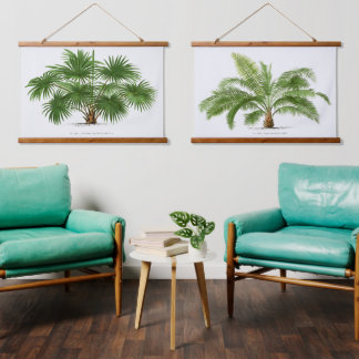 Palm Print -Pieter Joseph de Pannemaeker 1832-1904 Hanging Tapestry