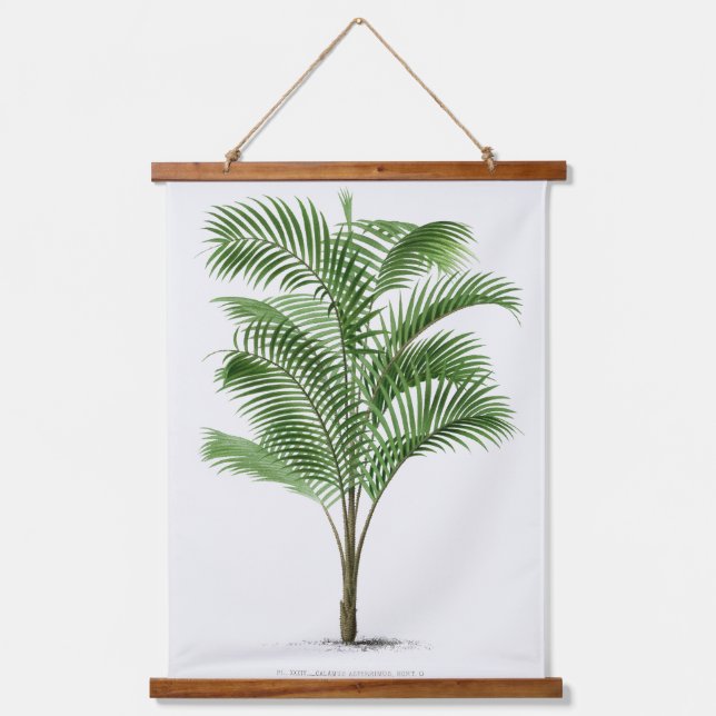 Palm Print -Pieter Joseph de Pannemaeker 1832-1904 Hanging Tapestry (Front)
