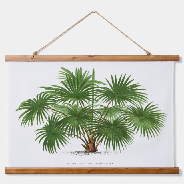 Palm Print -Pieter Joseph de Pannemaeker 1832-1904 Hanging Tapestry (Front)