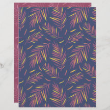 Palm Purple Scrapbook Paper