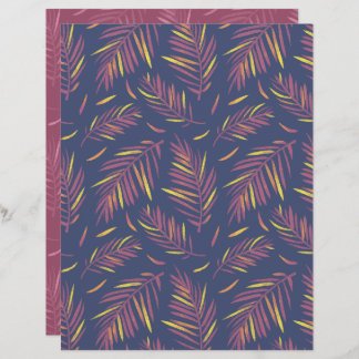 Palm Purple Scrapbook Paper
