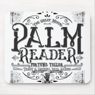 Palm Reader Vintage Magic Fortune Teller Sign Mouse Pad