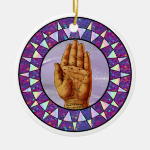 Palm Readers Pendant Ceramic Ornament