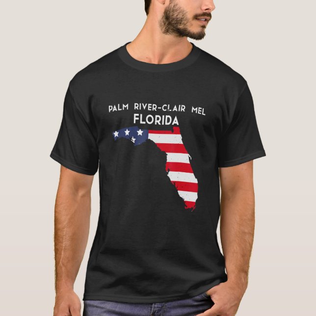 Palm River Clair Mel Florida USA State America Tra T-Shirt (Front)