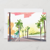Palm Road | Modern Contemporary Watercolor