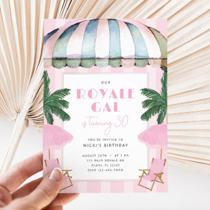 Palm Royale Birthday Party Invitation