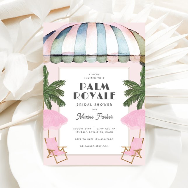 Palm Royale Bridal Shower Invitation (Palm Royale Bridal Shower Invitation)