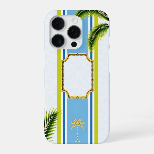 Palm Royale Poolside Blue Personalised Phone Case (Back)