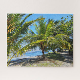 Palm-Shaded Path Along Amatique Bay Jigsaw Puzzle