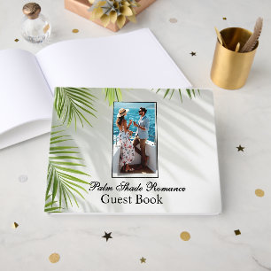 Palm Shadows Romance & Sea Wedding Guest Book