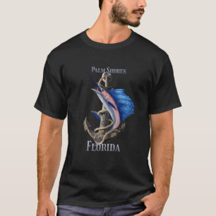 Palm Shores Florida Swordfish Marlin Ocean Fishing T-Shirt