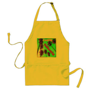 "Palm Sky: I LOVE California 2" Apron