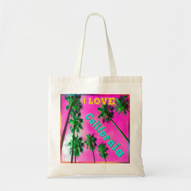 "Palm Sky: I LOVE California 3" Bag (Front)