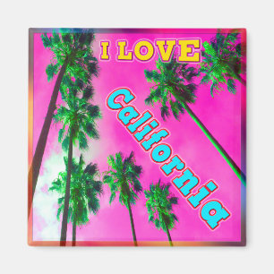 "Palm Sky: I LOVE California 3" Magnet