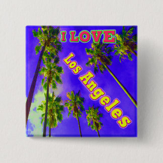 "Palm Sky: I LOVE Los Angeles 1" Button