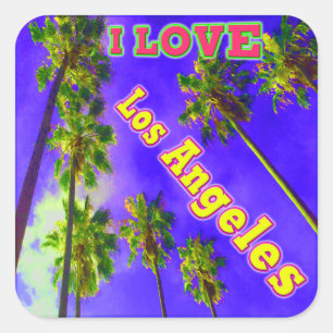 "Palm Sky: I LOVE Los Angeles 1" Sticker