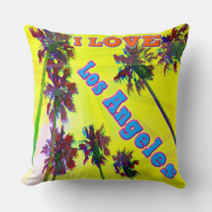 "Palm Sky: I LOVE Los Angeles 2" Pillow