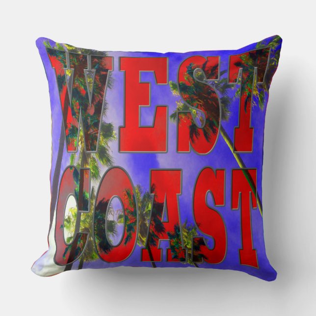 "Palm Sky: West Coast" Pillow (Front)