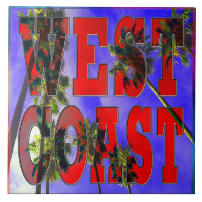 "Palm Sky: West Coast" Tile (Front)