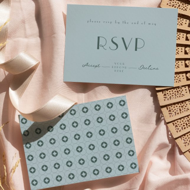Palm Spring Retro Wedding RSVP Card (Creator Uploaded)