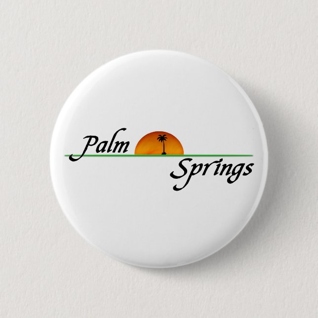 Palm Springs 6 Cm Round Badge (Front)