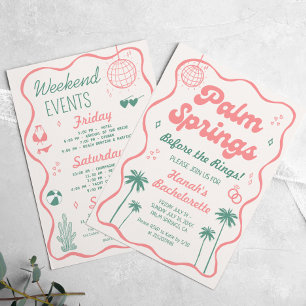 Palm Springs Bachelorette Invitation