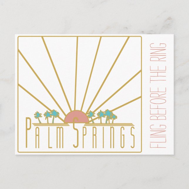 Palm Springs Bachelorette Invitation (Front)
