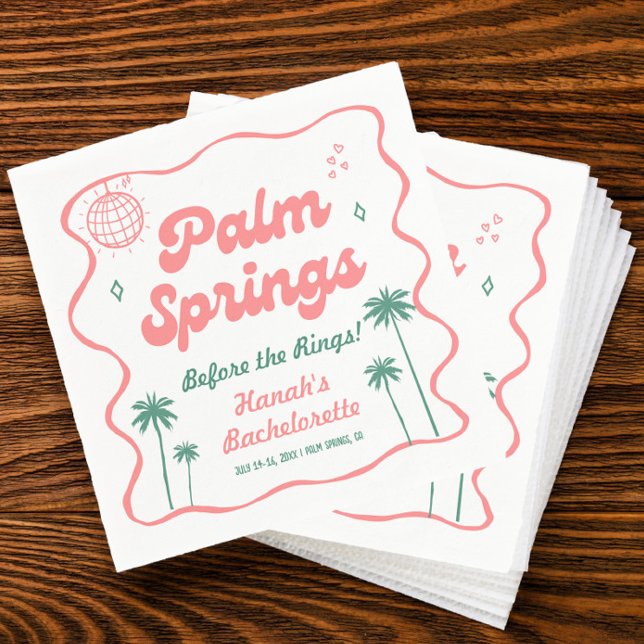 Palm Springs Bachelorette Napkin (Creator Uploaded)