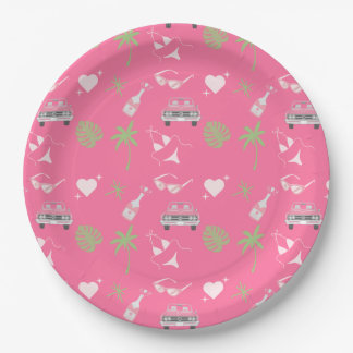 Palm Springs Bachelorette Party Paper Plates 