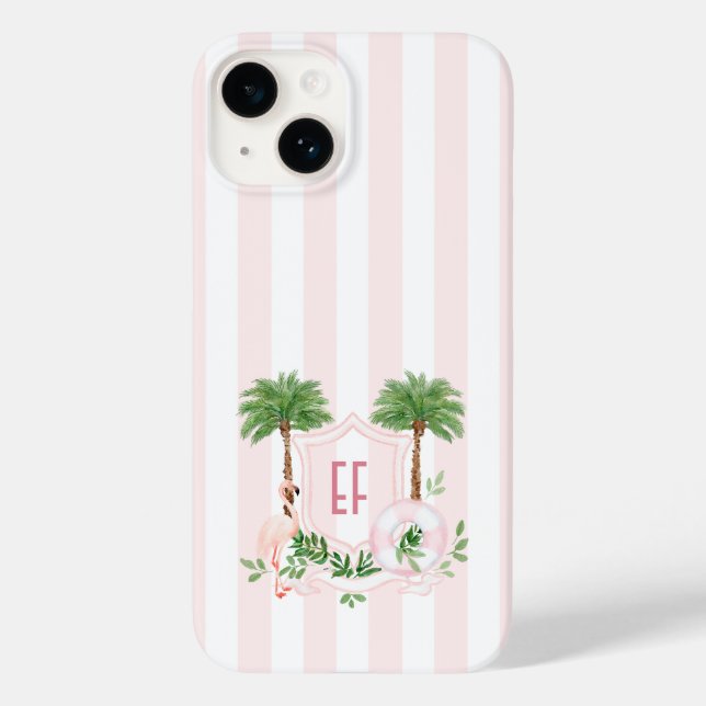Palm Springs Beach Social Club Monogram Case-Mate iPhone Case (Back)