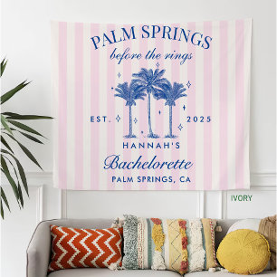 Palm Springs Before The Rings Blue Bachelorette Fleece Blanket
