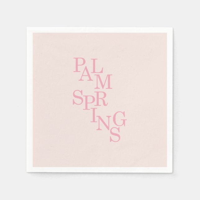 Palm Springs Blush Pink Napkin (Front)