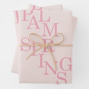 Palm Springs Blush Pink Wrapping Paper Sheet