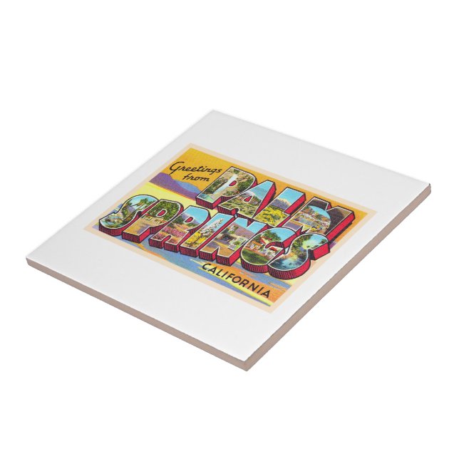 Palm Springs California CA Large Letter Postcard Ceramic Tile (Side)