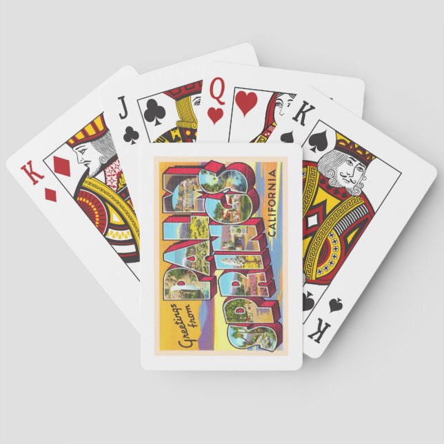 Palm Springs California CA Large Letter Postcard Playing Cards (Back)