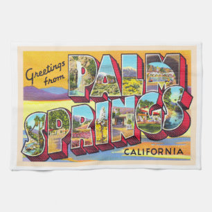 Palm Springs California CA Large Letter Postcard Tea Towel