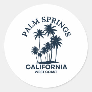 Palm Springs California Classic Round Sticker