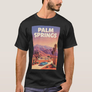Palm Springs California Illustration Travel Art T-Shirt
