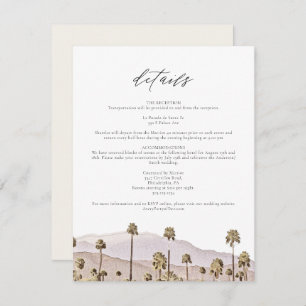 PALM SPRINGS California Mountains Details Card